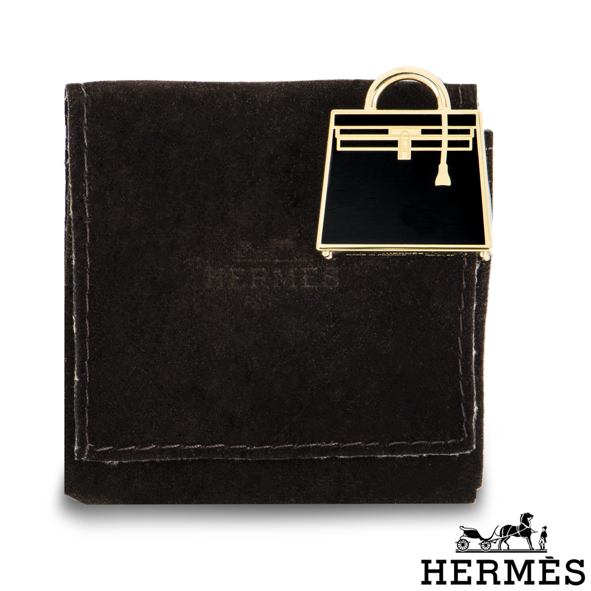 hermes fo43 curiosite kelly laque multico charm gold plated